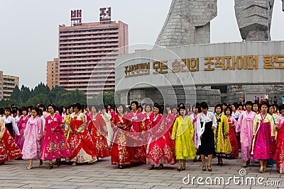 Mass Dance on National Holiday 2011 in DPRK