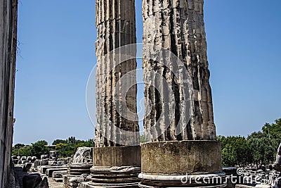 Massive stone columns