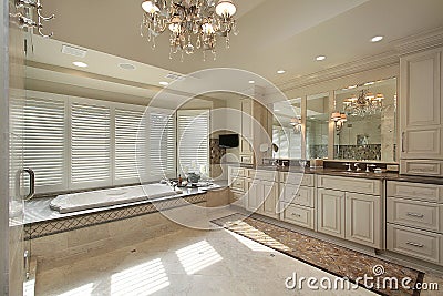 Master bath with large tub