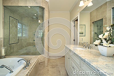 Master bath in new construction home