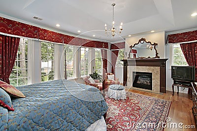 Master bedroom in luxury home