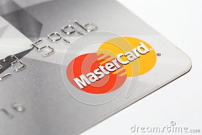 Mastercard logo on credit card
