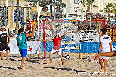 Match of the 19th league of beach handball, Cadiz