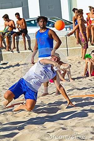 Match of the 19th league of beach handball, Cadiz