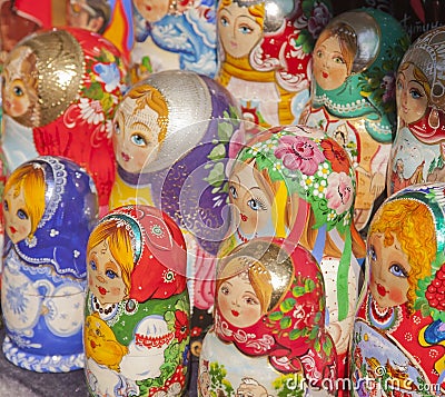 Matryoshka--Nesting Wooden Russian Dolls