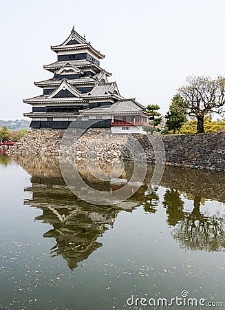Matsumoto Castle in Japan in cloudy day