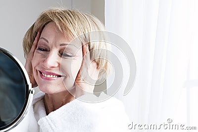 Mature Woman In The Mirror
