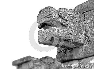 Maya Carved Stone Scultpure at Chichen Itza