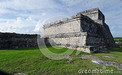 Mayan pyramid at tulum,cancun,mexico