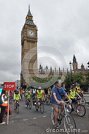Mayor of London s Skyride Cycling Event in London, England