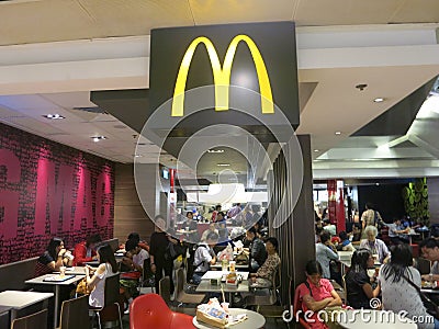 McDonalds Logo at Restaurant