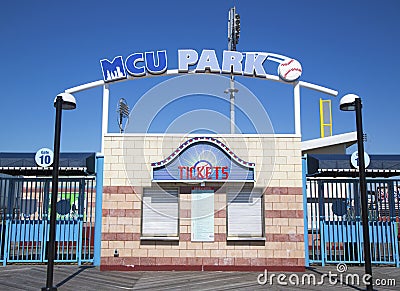 MCU ballpark ticket booth in the Coney Island section of Brooklyn