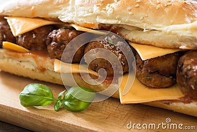 Meatballs in the sandwich