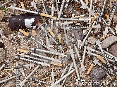 Medical Waste Syringe Dump