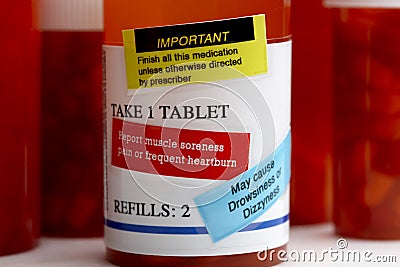 Medication in prescription bottle