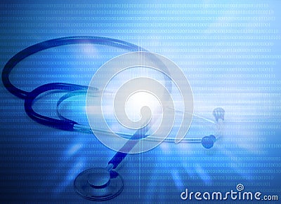 Medicine and technology abstract background blue