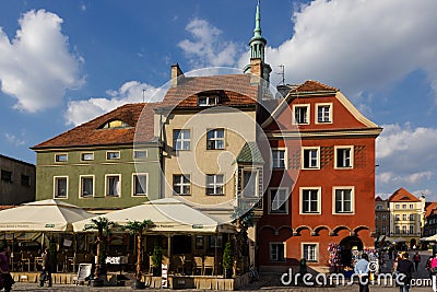 Medieval buildings in Market Square. Poznan. Poland