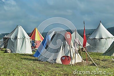 Medieval camping tents