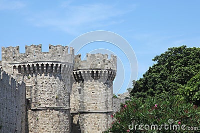 Medieval wall in Rhodes town