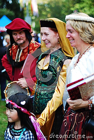 Medieval Woman with young girl