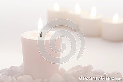 Meditation Votive Candle in High Key White Mood