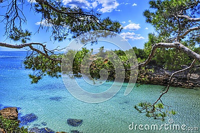 The Mediterranean Sea in the Costa Dorada, Spain