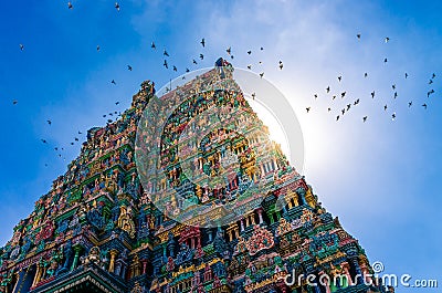 Meenakshi hindu temple in Madurai