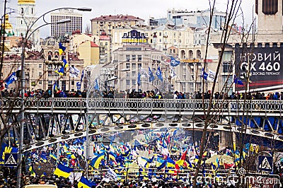 Meeting for European integration in center of Kiev