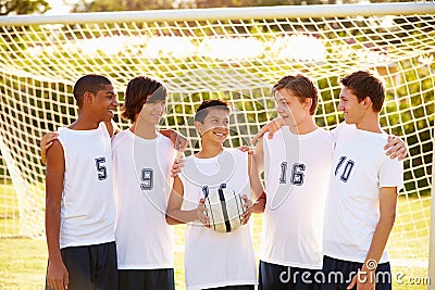 Members Of Male High School Soccer Team