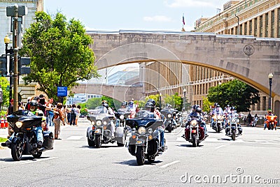 Memorial Day weekend - motorbikes ride tradition in Washington, DC.