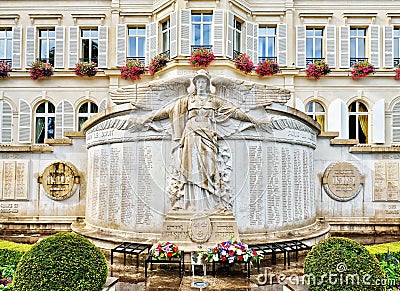 Memorial of War 1914-1918 on City hall in Epernay, France