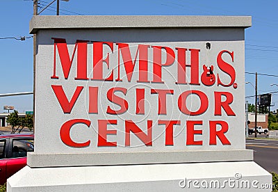 Memphis Visitor Center Sign at the Memphis Welcome Center