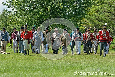 Men Running Towards Camera during Battle