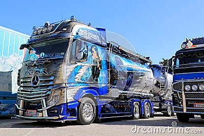 Mercedes-Benz Actros Xtar Tanker Truck in a Show