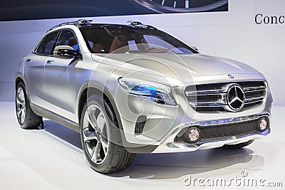 Mercedes-Benz Concept GLA car on display at The 30th Thailand International Motor Expo on December 3, 2013 in Bangkok, Thailand