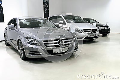 Mercedes car showroom