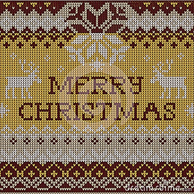 Merry Christmas: Scandinavian style seamless knitted pattern