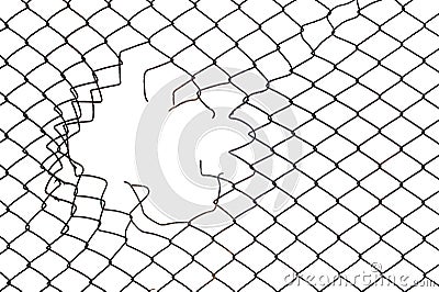 Mesh wire hole