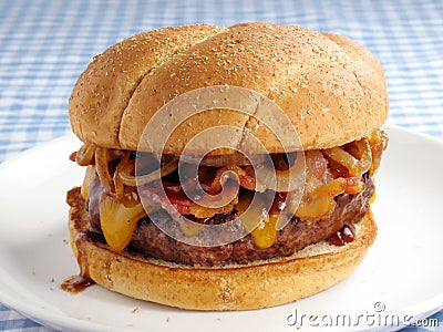 Messy Bacon Cheeseburger