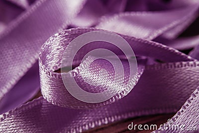 Messy Mess Purple Satin Ribbons