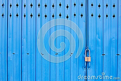 Metal door with lock