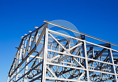 Metal frame of the roof