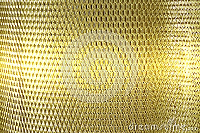Metal mesh grate gold