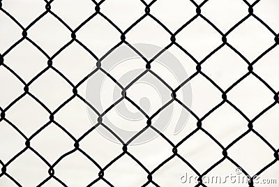 Metallic wire chain link fence