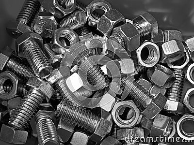 Metalllic nuts and bolts