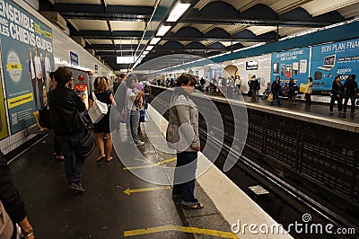 Metro in Paris France