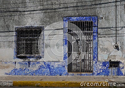 Mexican houses front door entrance