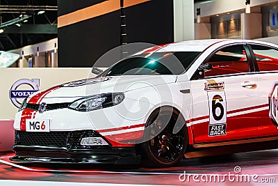 MG 6 displayed on stage at The 35th Bangkok International Motor Show 2014