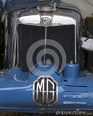 MG, logo on classic sport car