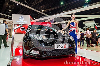 MG Presenter booth at Thailand motor show.